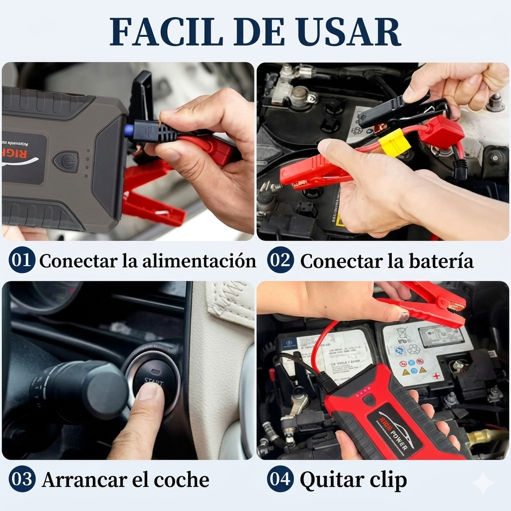 ARRANCADOR DE AUTOS CON INFLADOR DE LLANTAS MULTIFUNCIONAL